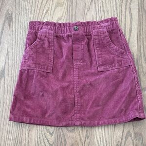 Old Navy Burgundy Corduroy Skirt